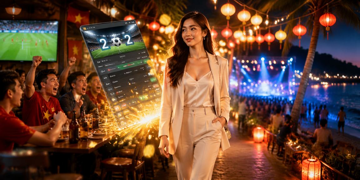 Không khí mua vé xổ số và đặt cược tại chợ đêm Phú Quốc về buổi tối